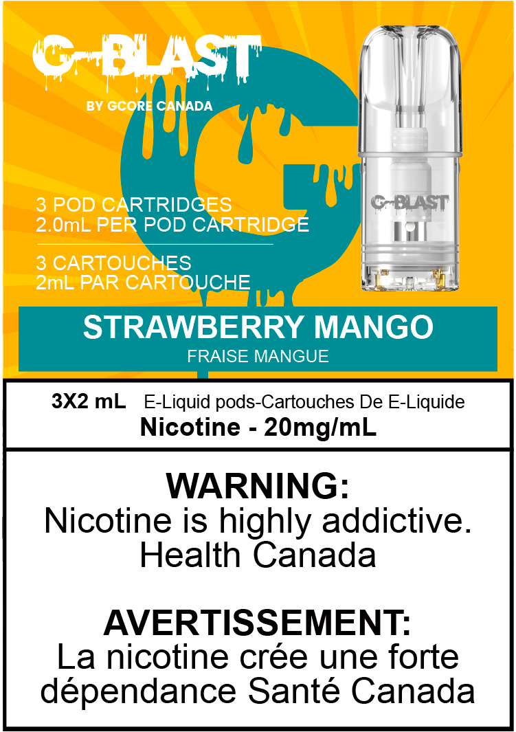 G-Blast Pods Strawberry Mango (20mg/mL) (FED) Vape Stadium G-Blast Pods Strawberry Mango (20mg/mL) (FED) Vape Stadium