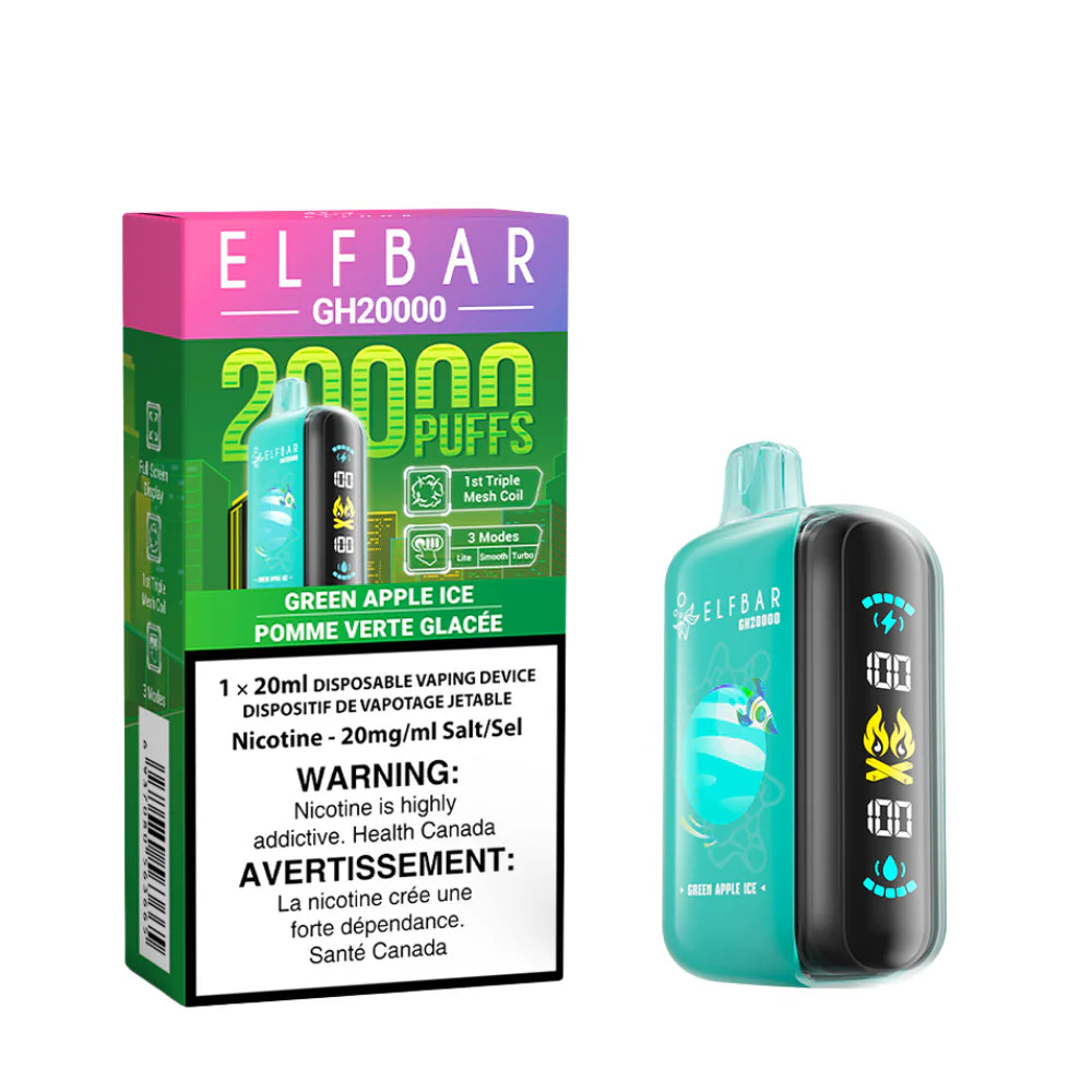 (FED) ELFBAR: Disposable (20K) - Green Apple Ice