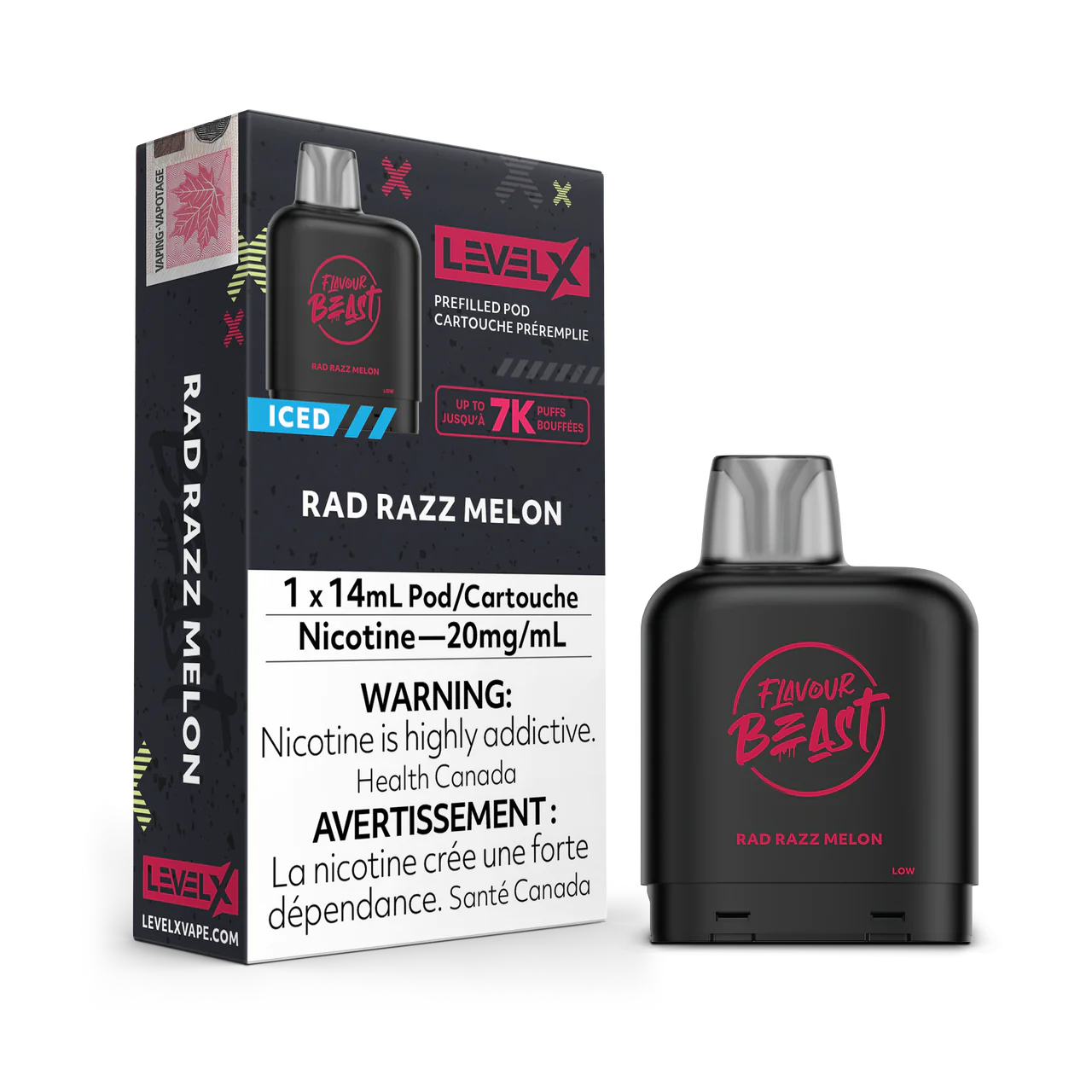 Flavour Beast Level X 7000 Pod - Rad Razz Melon (FED)