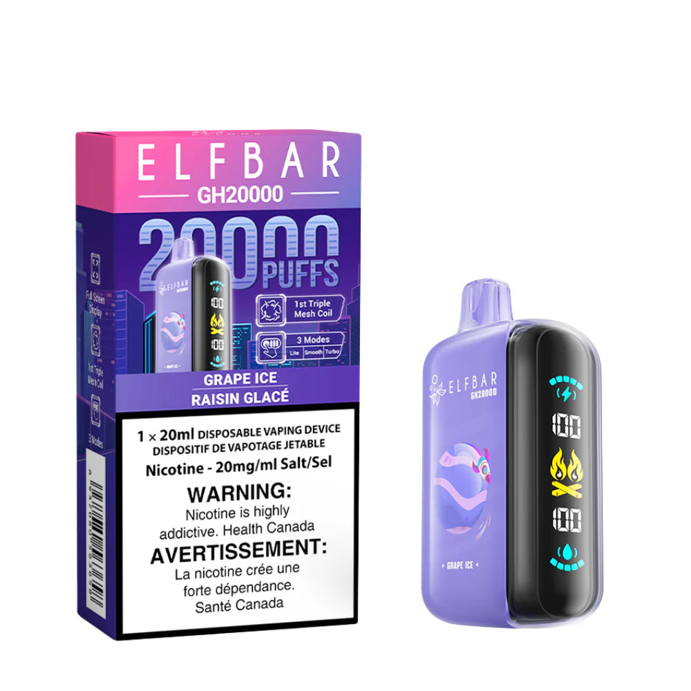 (FED) ELFBAR: Disposable (20K) - Grape Ice