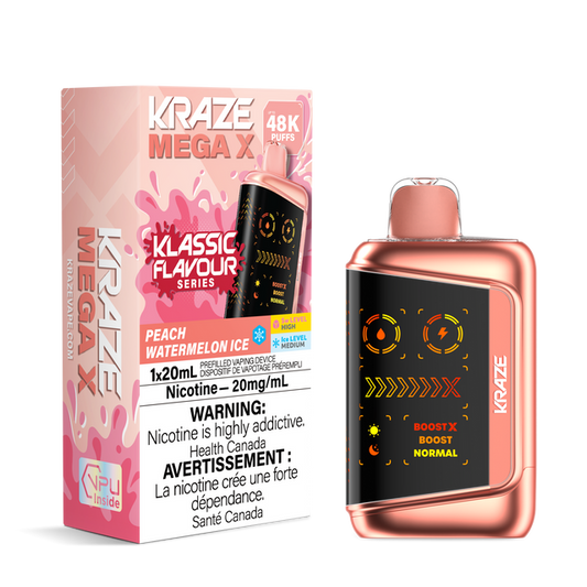 (AB) Kraze: MEGA X 48K - Peach Watermelon Ice