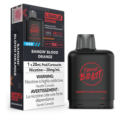 Flavour Beast Level X Boost Pod - Bangin’ Blood Orange Iced (AB)