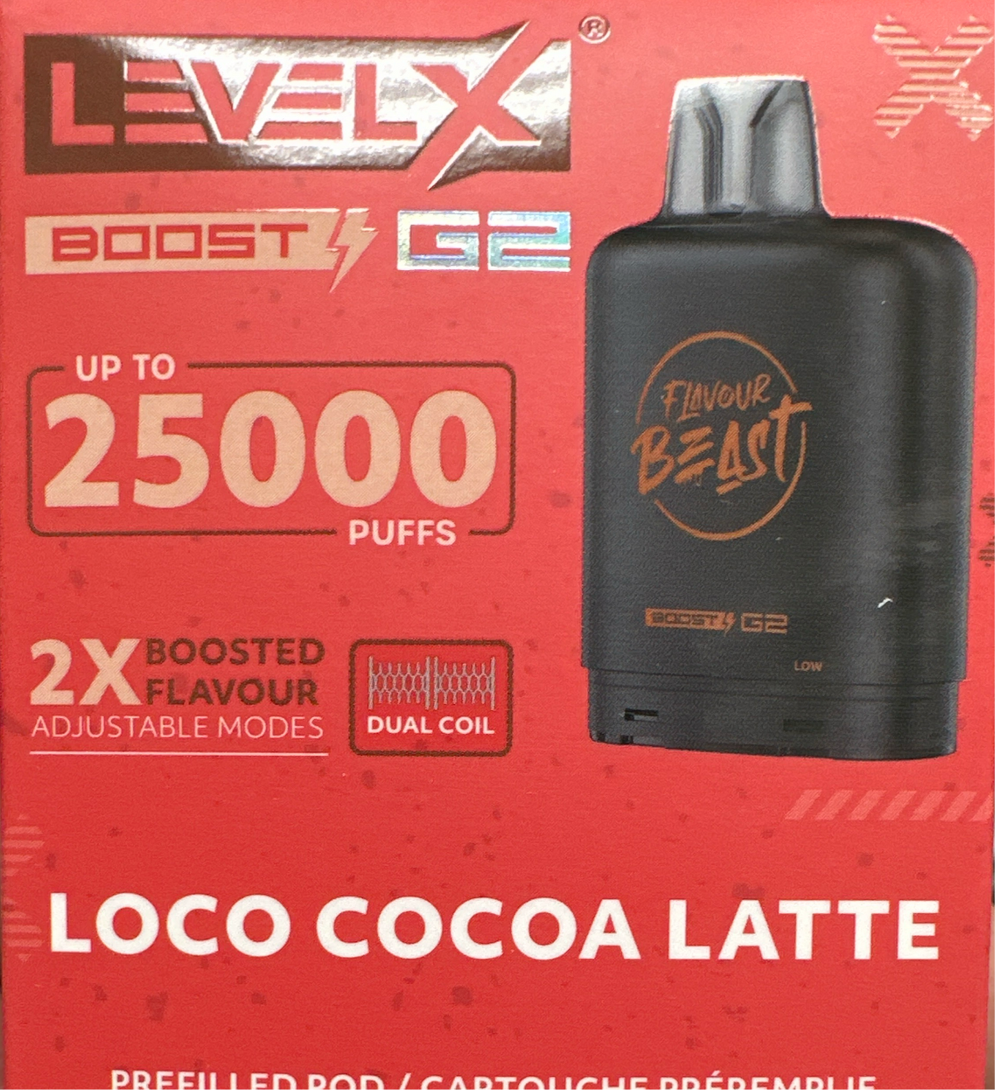 Flavour Beast Level X Boost Pod - Loco Cocoa Latte (FED)