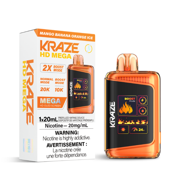 (AB) Kraze: HD MEGA 20K - Mango Banana Orange Ice