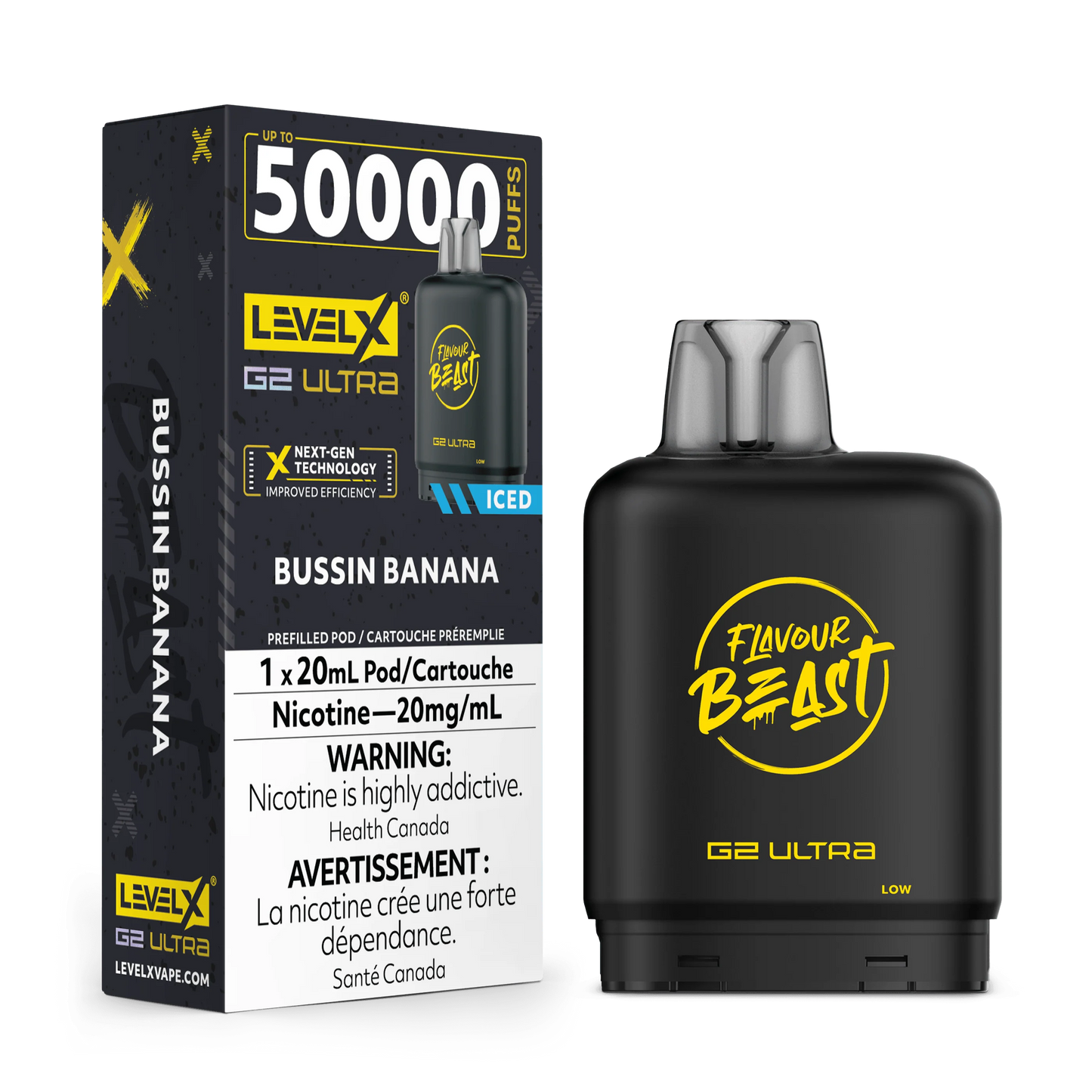 (AB) Flavour Beast: Level X G2 Ultra Pod (50K) - Bussin Banana
