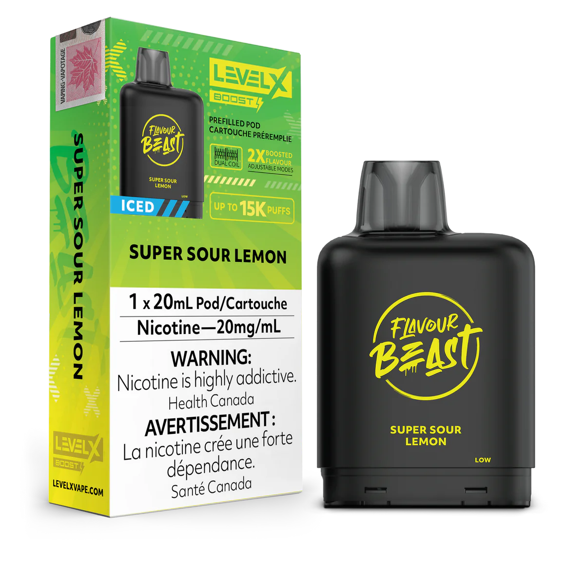 (AB) Flavour Beast Level X Boost Pod - Super Sour Lemon Iced