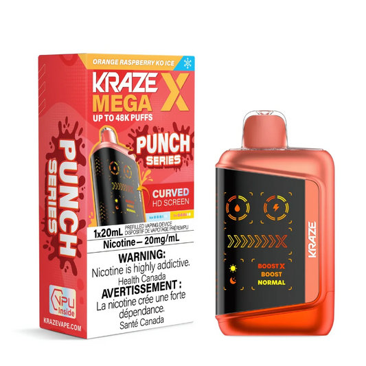(AB) Kraze: MEGA X 48K - Orange Raspberry KO Ice
