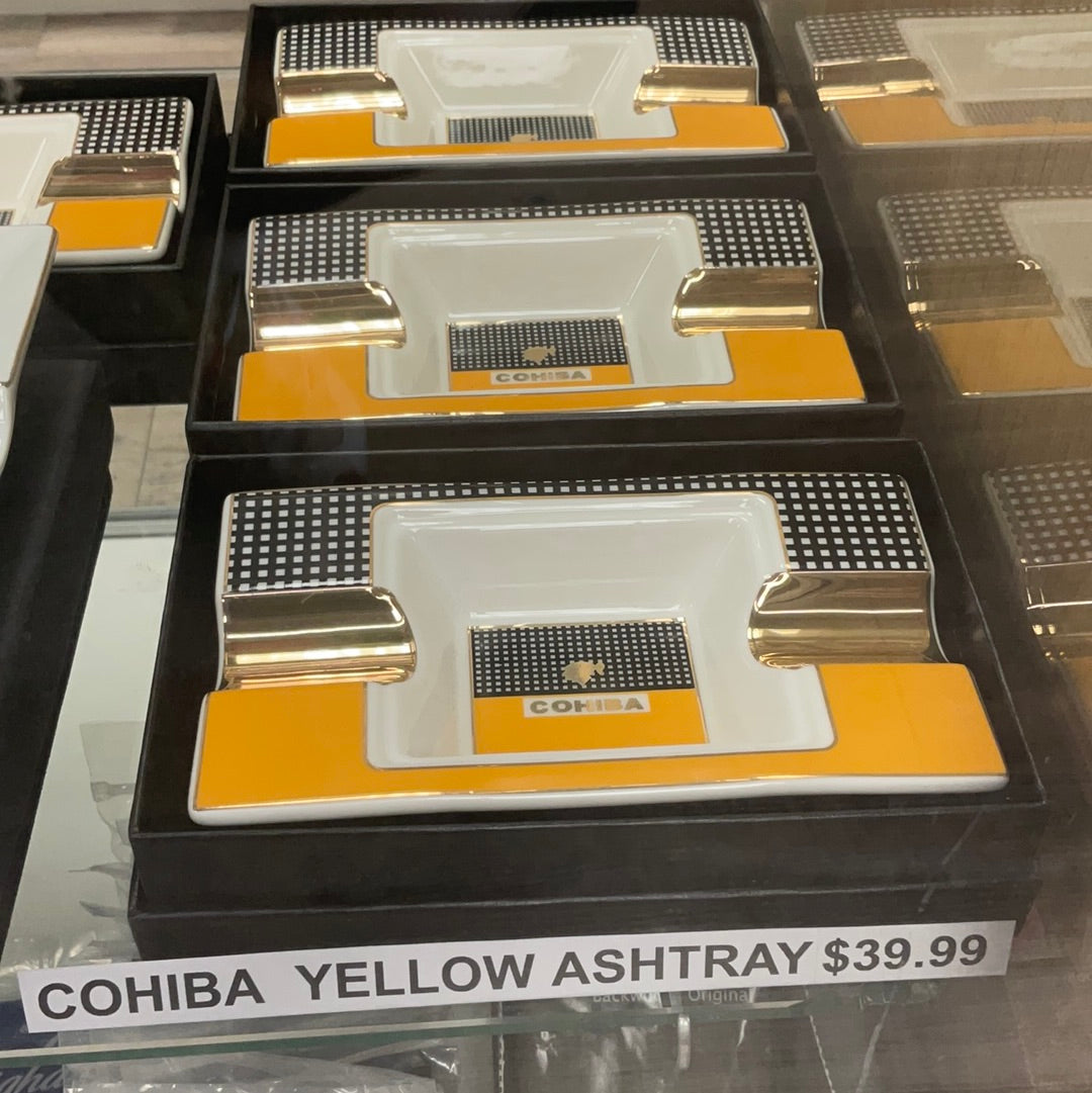 Ashtray cohiba Yellow Square