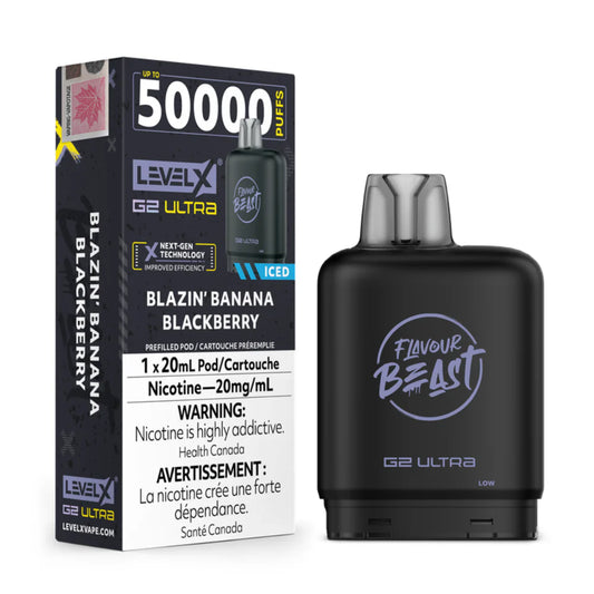 (AB) Flavour Beast: Level X G2 Ultra Pod (50K) - Blazin’ Banana Blackberry