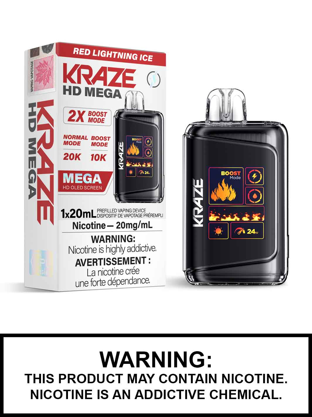 (AB) Kraze: HD MEGA 20K - Red Lightning Ice