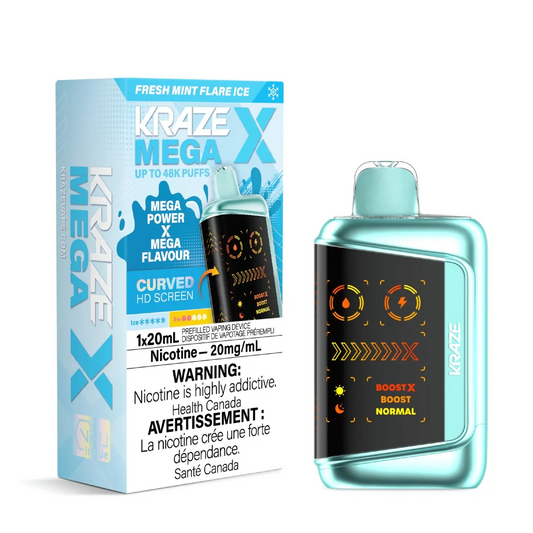 (AB) Kraze: MEGA X 48K - Fresh Mint Flare Ice