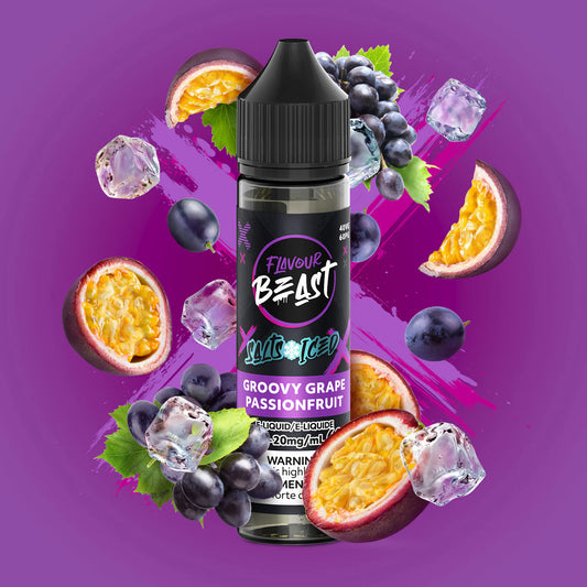 (FED) Flavour Beast: E-liquid Salt (20mg)(60ml) - Groovy Grape Passionfruit