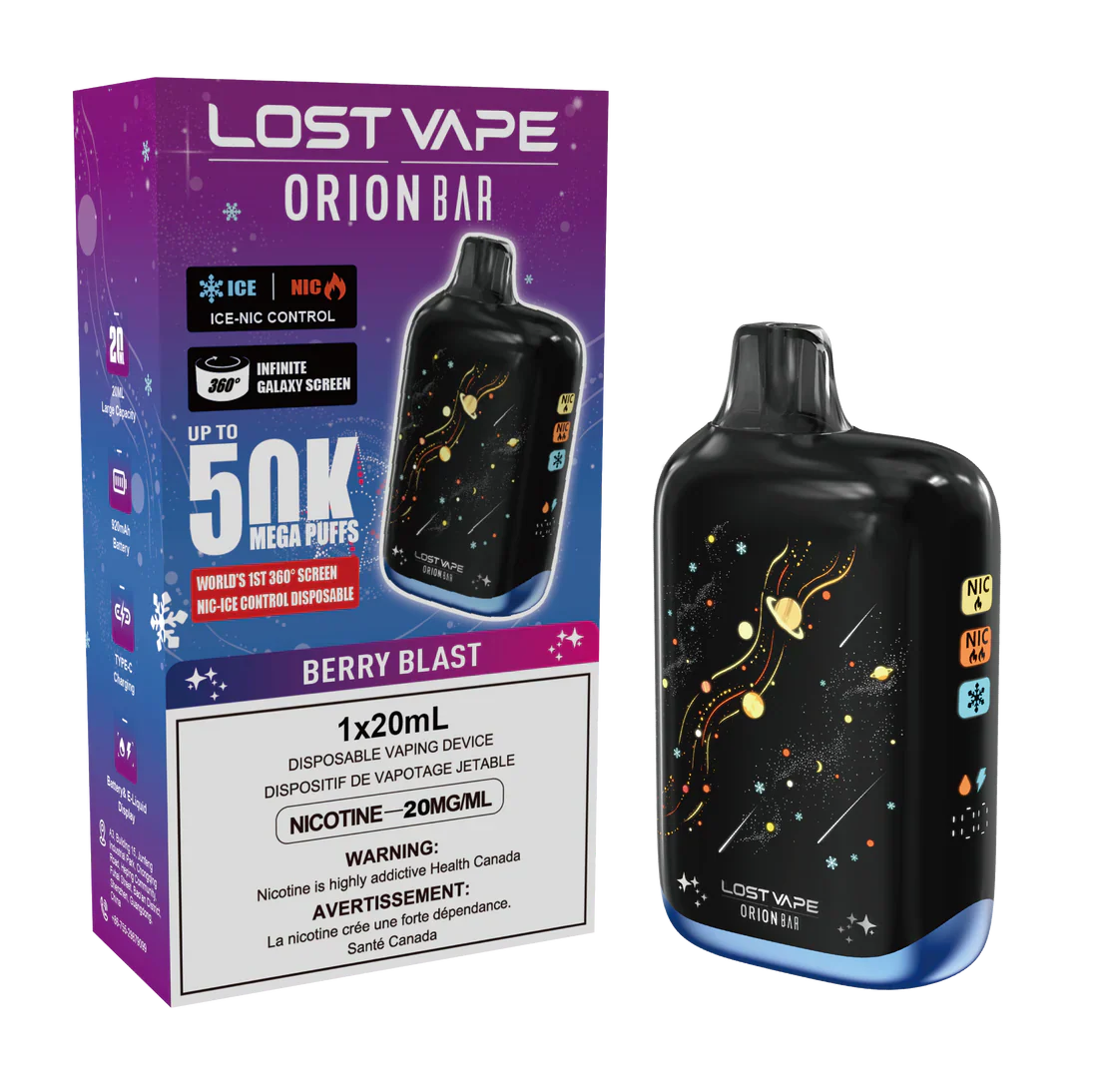 (AB) Lost Vape: Orion Bar (50K) - Berry Blast