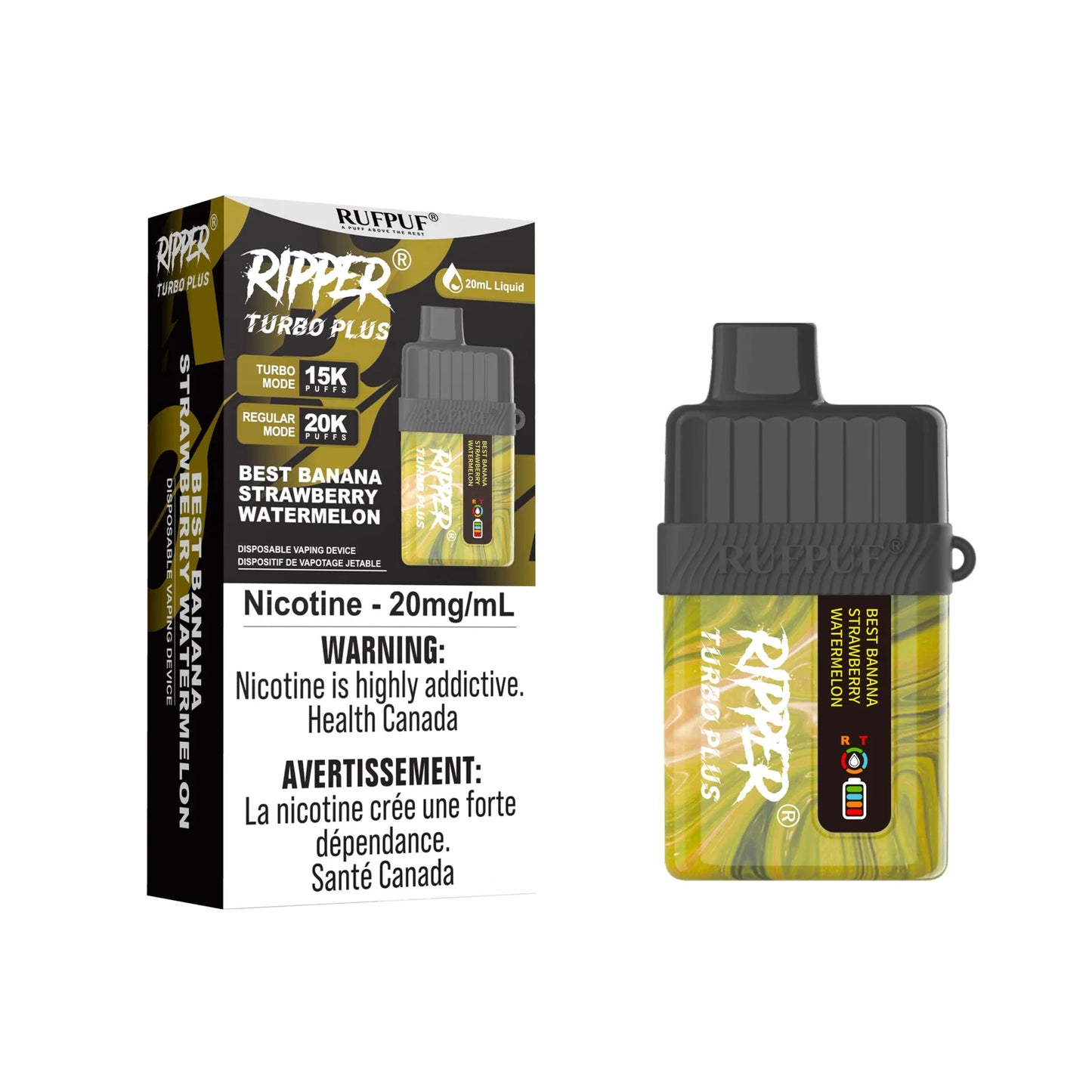 (FED) Rufpuf: Ripper Turbo Plus (20k) - Best Banana Strawberry Watermelon