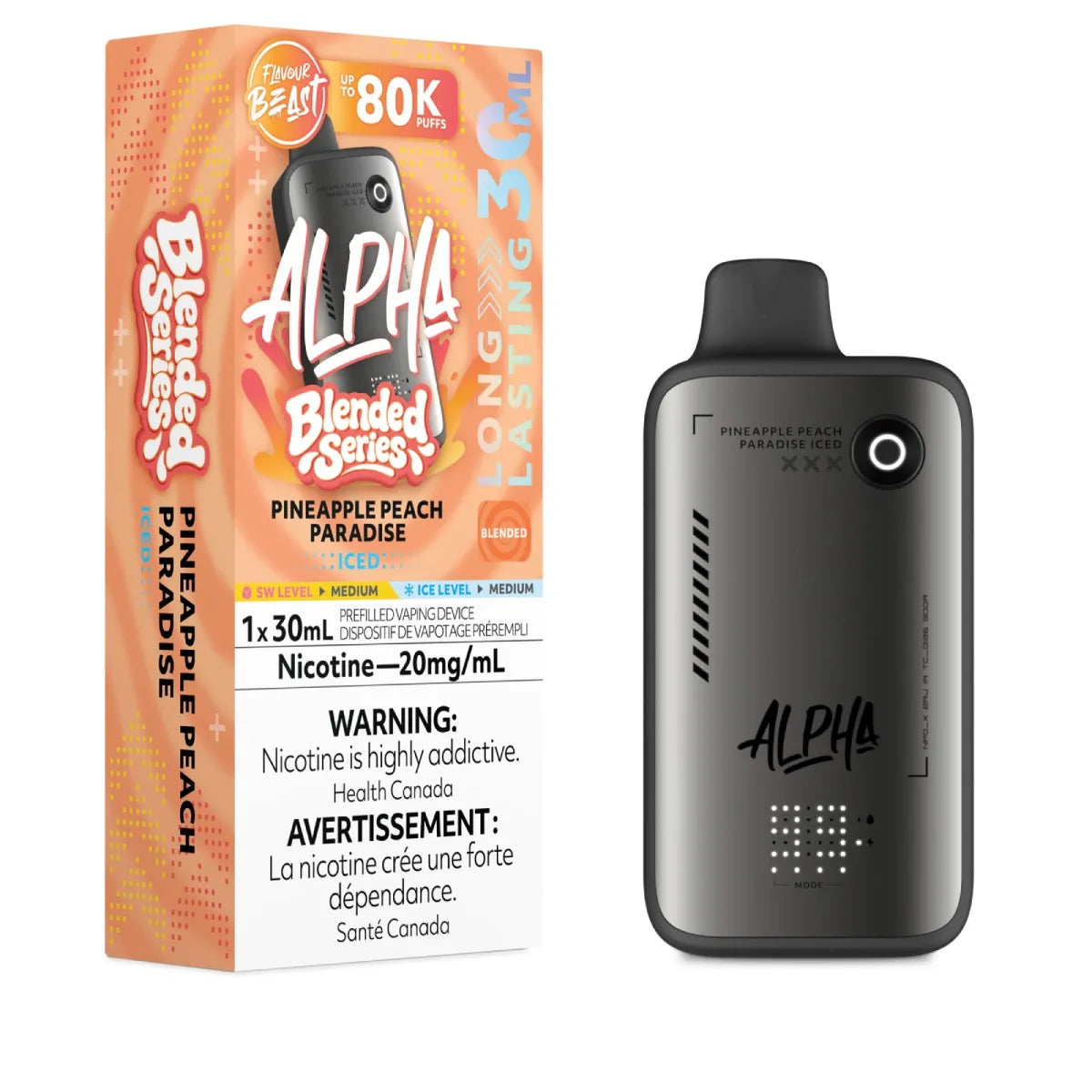 (AB) Flavour Beast: Alpha 80K - Pineapple Peach Paradise Iced