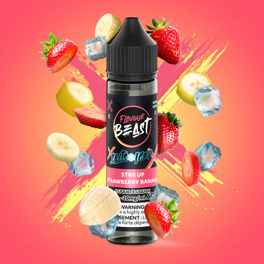 (FED) Flavour Beast: E-liquid Salt (20mg)(60ml) - STR8 UP Strawberry Banana