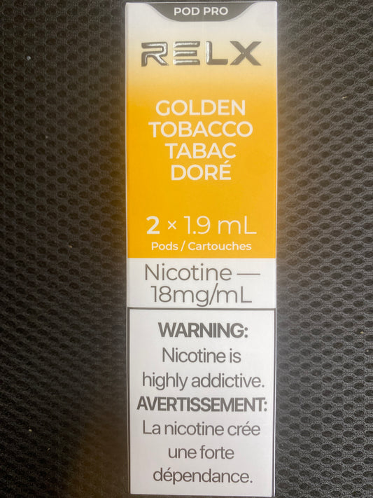 RELX Pro Pod 2/pk Golden Tobacco