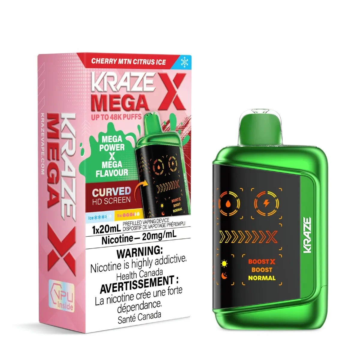 (AB) Kraze: MEGA X 48K - Cherry MTN Citrus Ice
