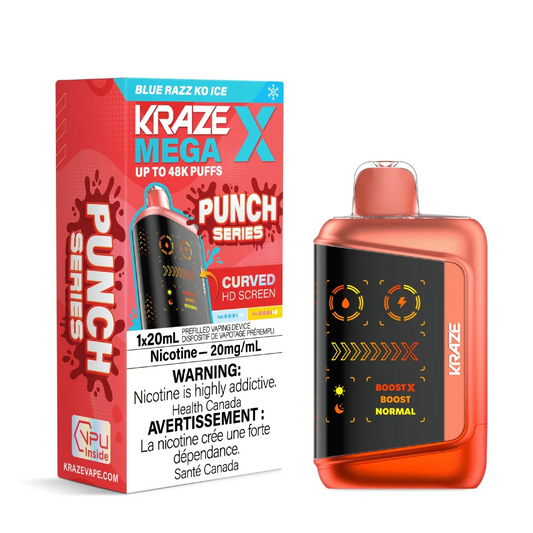 (AB) Kraze: MEGA X 48K - Blue Razz KO Ice