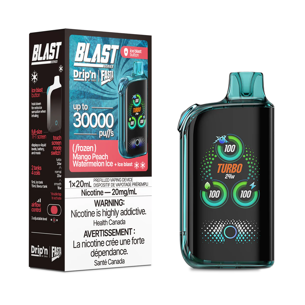 (AB) Drip'n: BLAST 30K - Mango Peach Watermelon Ice
