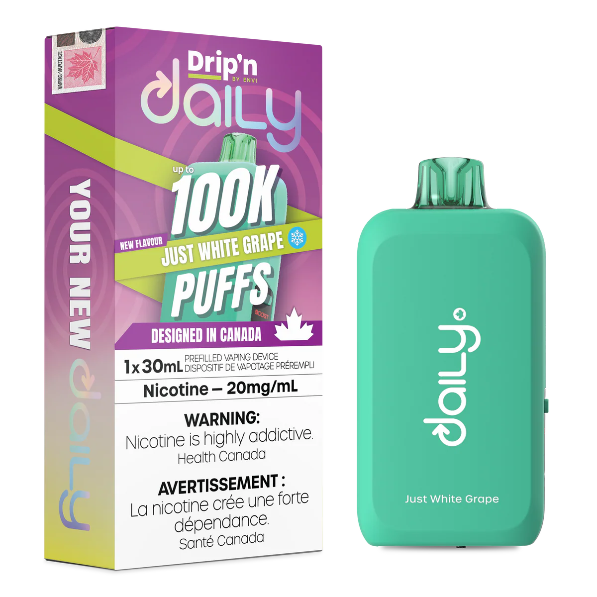 (AB) Drip'n Daily 100K - Just White Grape