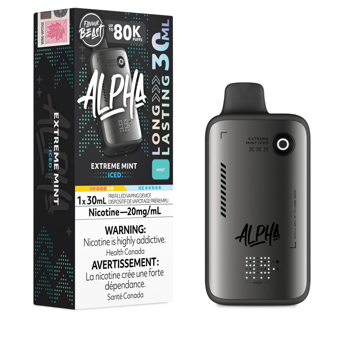 (AB) Flavour Beast: Alpha 80K - Extreme Mint Iced