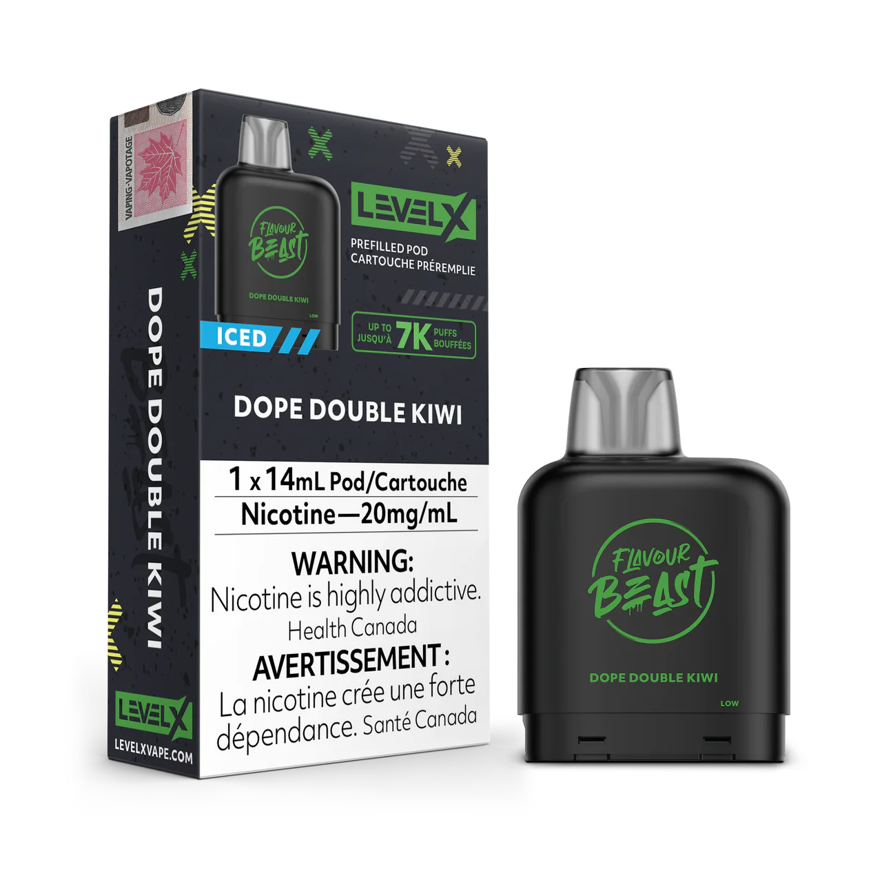 Flavour Beast Level X 7000 Pod - Dope Double Kiwi (FED)