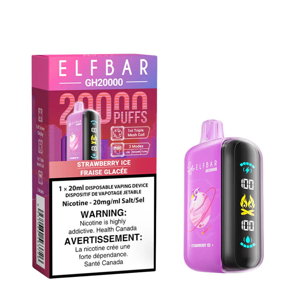 (FED) ELFBAR: Disposable (20K) - Strawberry Ice