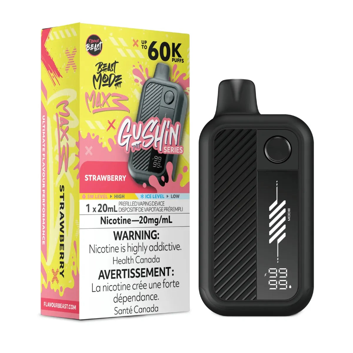 (FED) Flavour Beast: Mode Max 3 (60K) - Gushin’ Strawberry