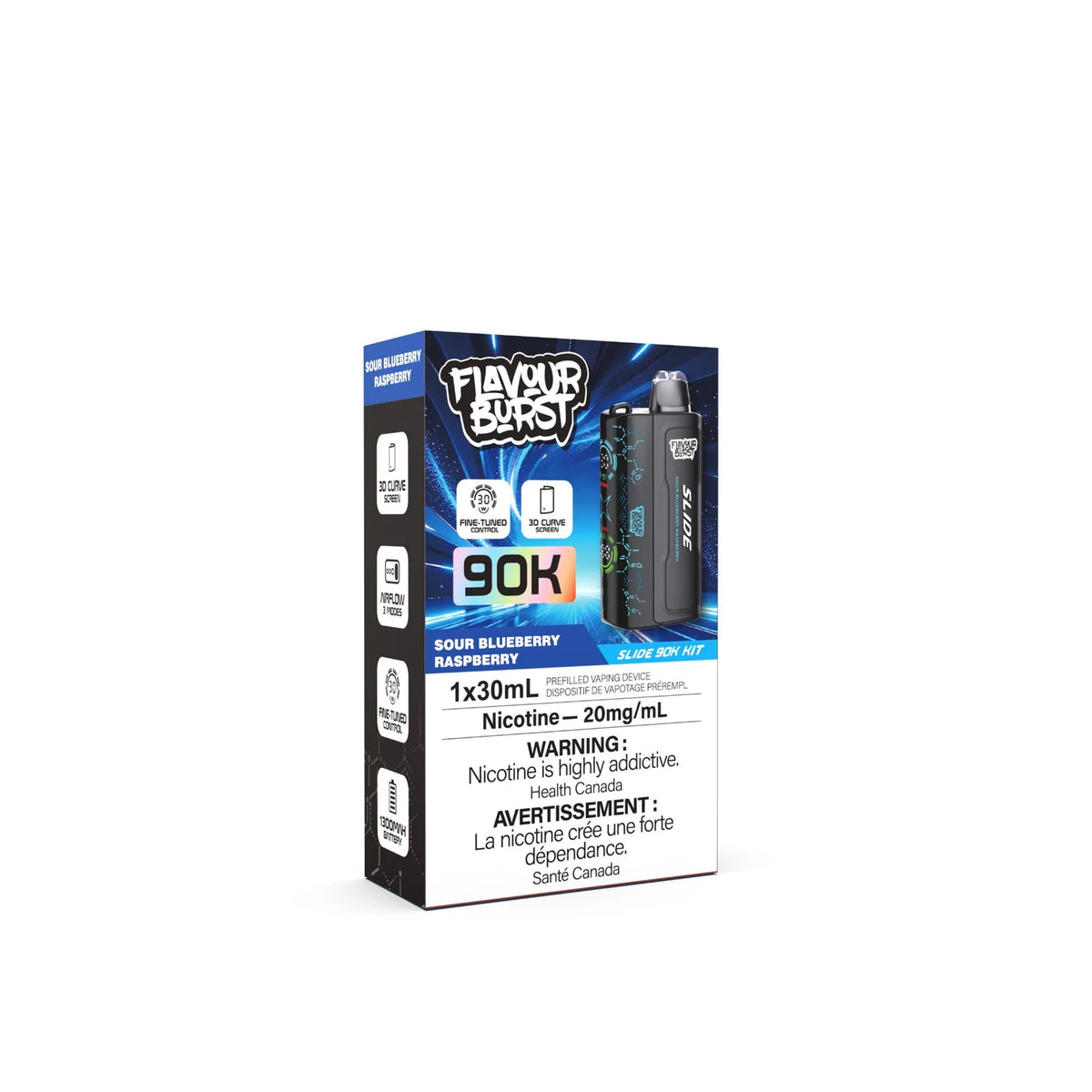 (AB) Flavour Burst Slide Starter Kit 90K - Sour Blueberry Raspberry