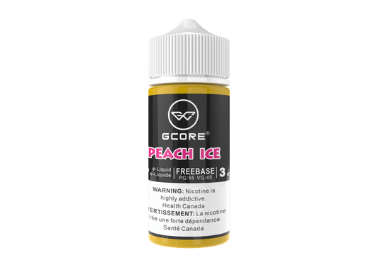 (AB) GCORE E-LIQUID PEACH ICE FREEBASE 100ML 3MG