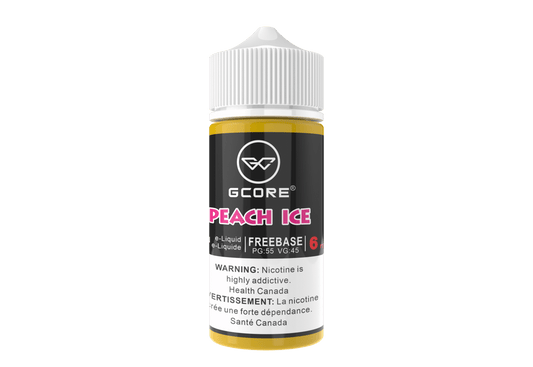 (AB) GCORE E-LIQUID PEACH ICE FREEBASE 100ML 6MG