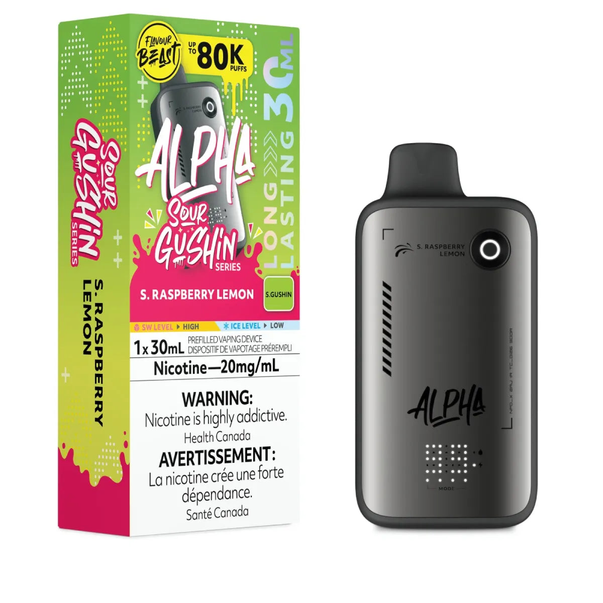 (AB) Flavour Beast: Alpha 80K - S. Raspberry Lemon
