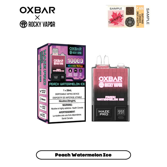 Oxbar 10000 puffs Peach Watermelon Ice (FED)