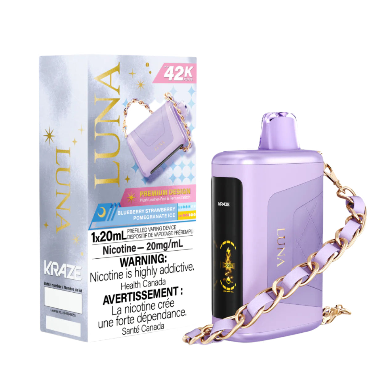 (AB) Kraze: Luna 42K - Blueberry Strawberry Pomegranate Ice
