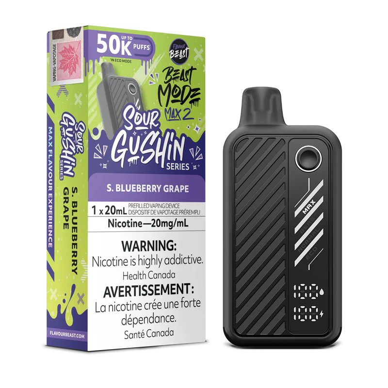 (AB) Flavour Beast: Mode Max 2 (50K) Sour Gushin’ - S. Blueberry Grape