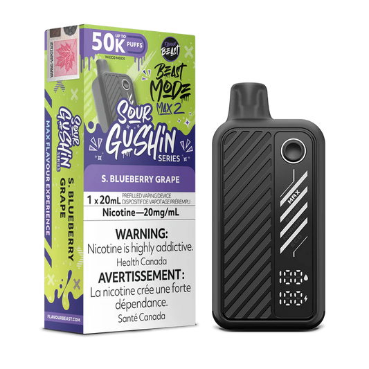 (AB) Flavour Beast: Mode Max 2 (50K) Sour Gushin’ - S. Blueberry Grape
