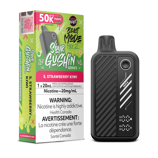 (AB) Flavour Beast: Mode Max 2 (50K) Sour Gushin’ - S. Strawberry Kiwi