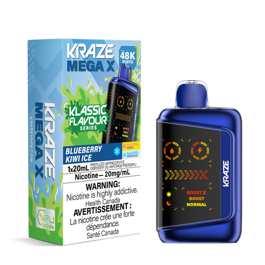 (AB) Kraze: MEGA X 48K - Blueberry Kiwi Ice