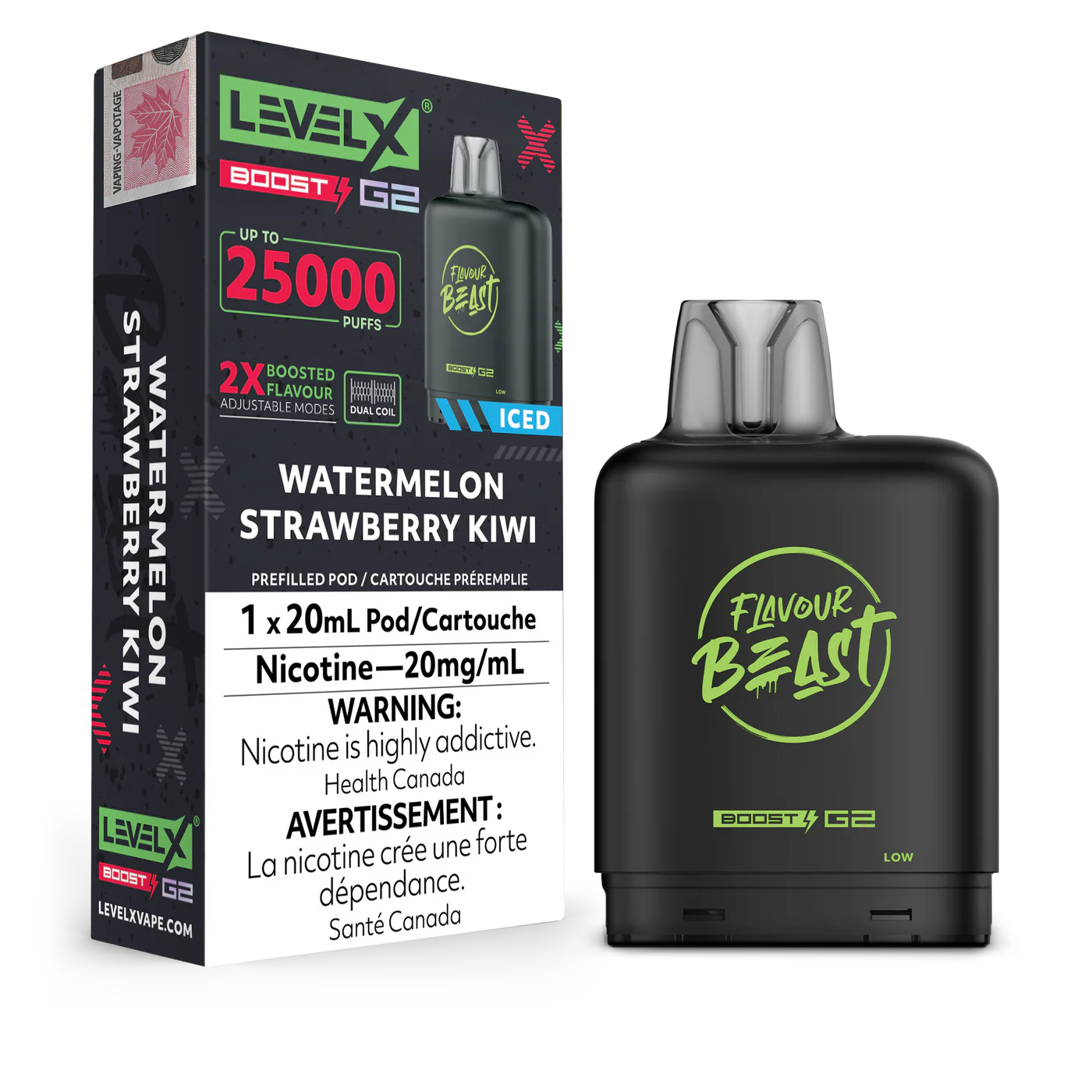 (AB) Flavour Beast Level X Boost Pod - Watermelon Strawberry Kiwi