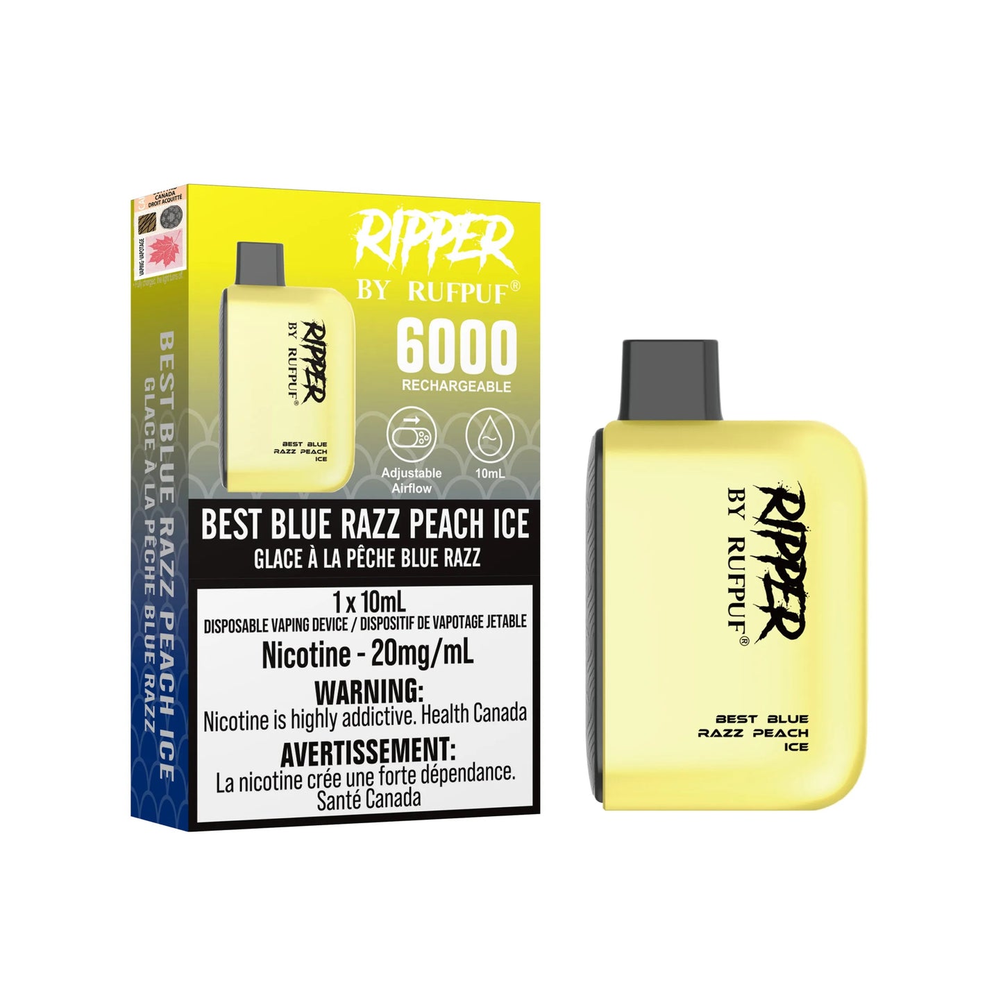(FED) Rufpuf: Ripper (6k) - Best Blue Razz Peach Ice (20mg)