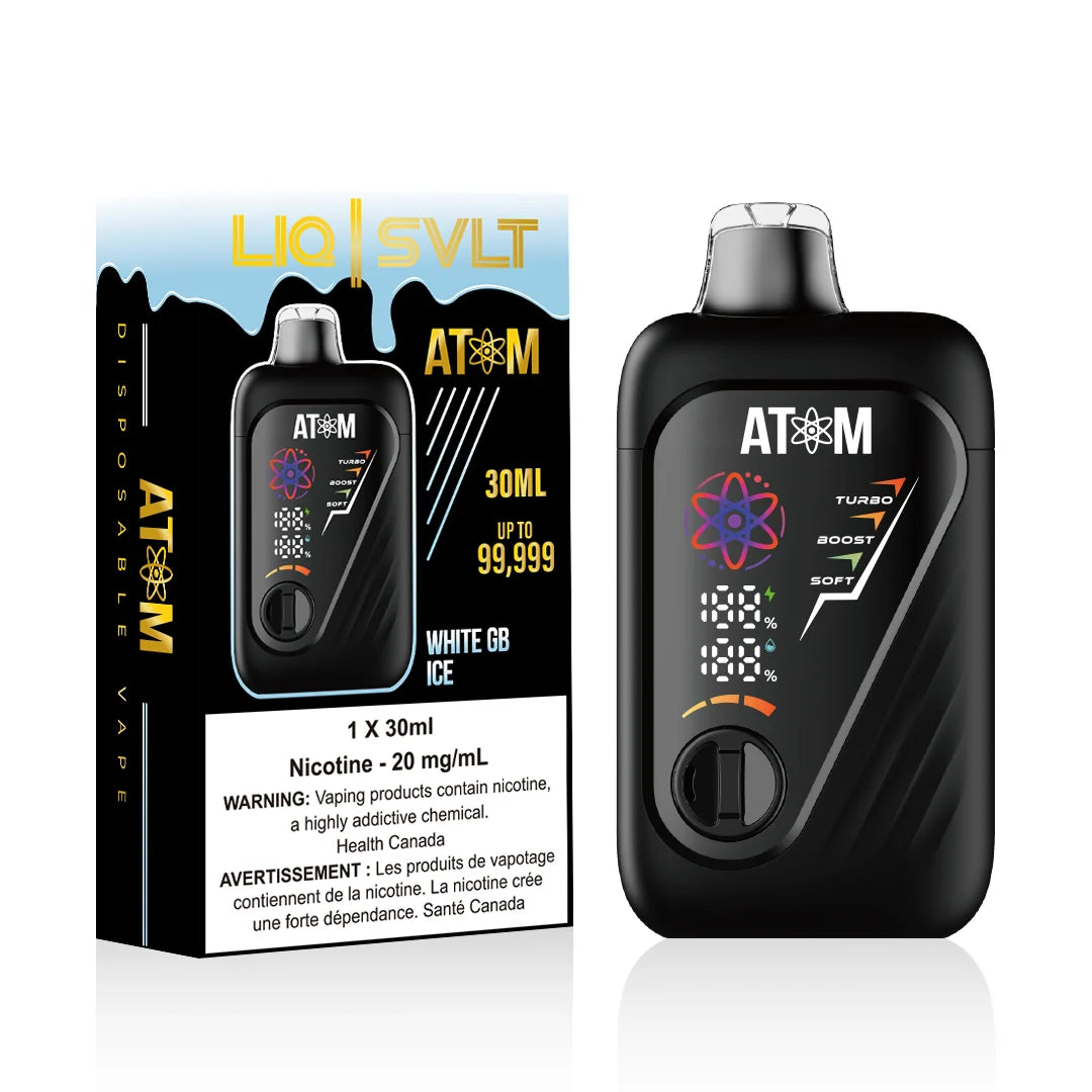 (AB) LIQ | SVLT: ATOM 99K PUFFS - White GB Ice