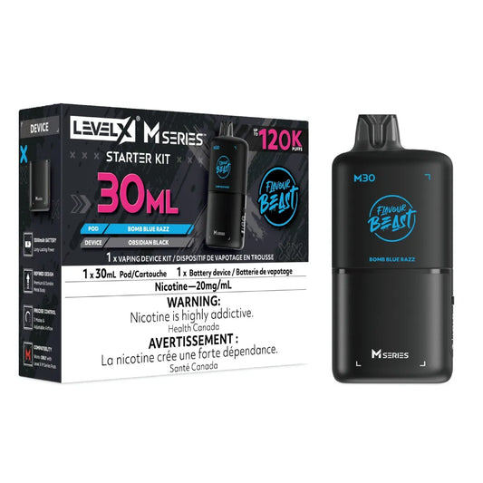 (AB) Level X M Starter Kit 30ml Flavour Beast - Bomb Blue Razz