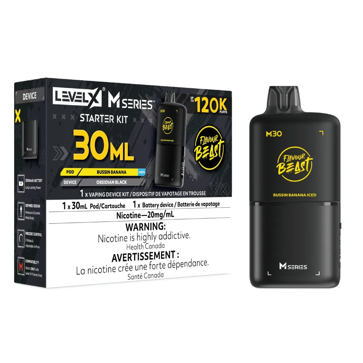 (AB) Level X M Starter Kit 30ml Flavour Beast - Bussin Banana