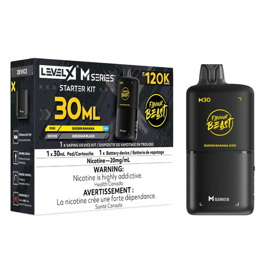 (AB) Level X M Starter Kit 30ml Flavour Beast - Bussin Banana