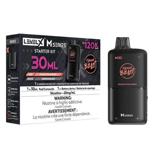 (AB) Level X M Starter Kit 30ml Flavour Beast - Packin’ Peach Berry