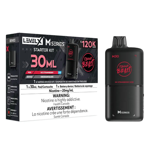(AB) Level X M Starter Kit 30ml Flavour Beast - Sic Strawberry