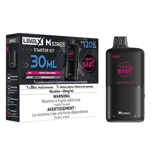 (AB) Level X M Starter Kit 30ml Flavour Beast - Trippin’ Triple Berry