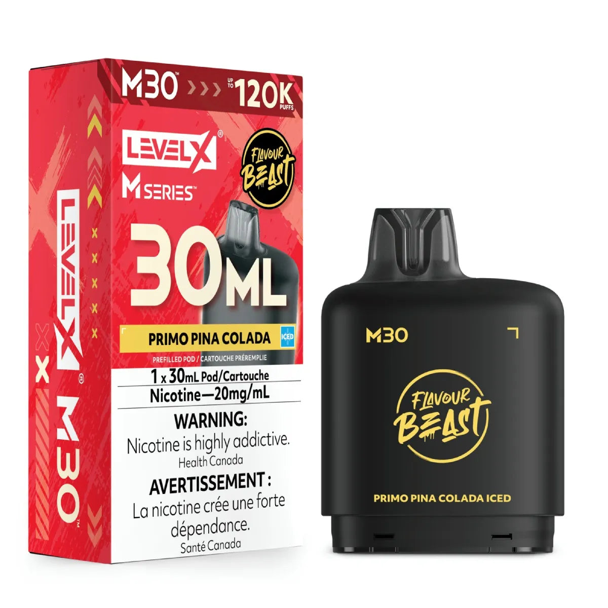 (FED) Level X M pod 30ml Flavour Beast - Primo Pina Colada Iced