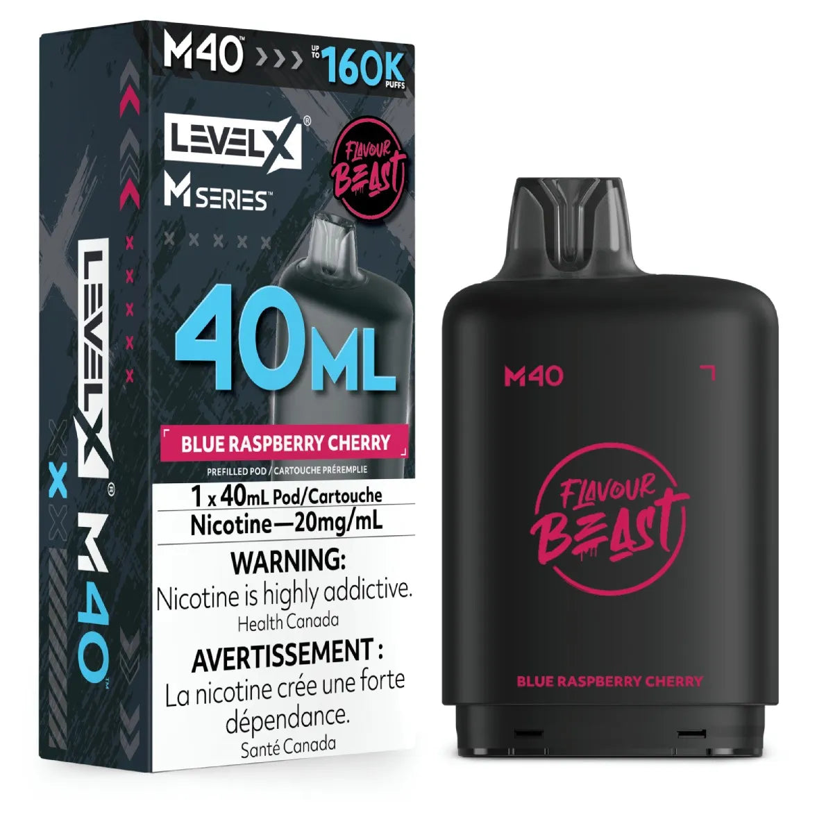 (AB) Level X M pod 40ml Flavour Beast - Blue Raspberry Cherry